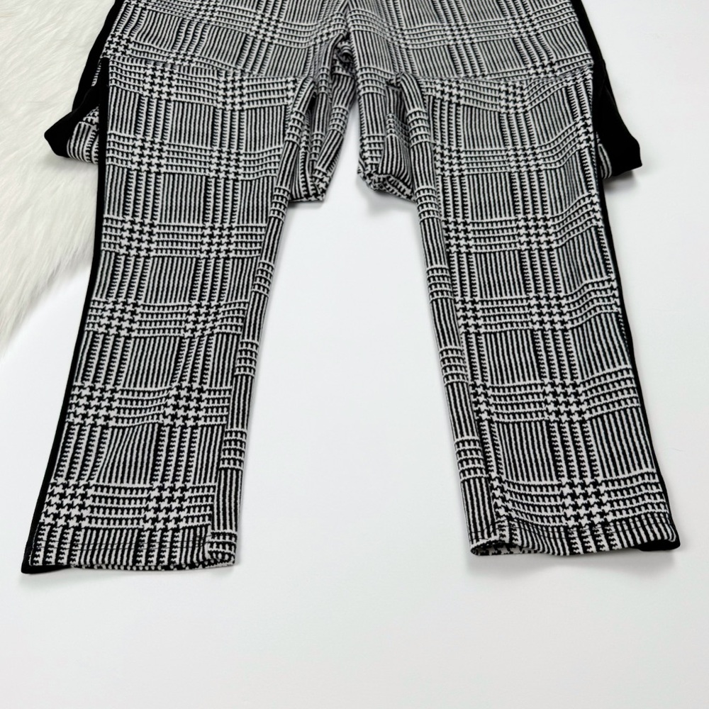 Belita Collection Women's Side Striped Plaid Skinny Pants Black & White Size S - Picture 6 of 10